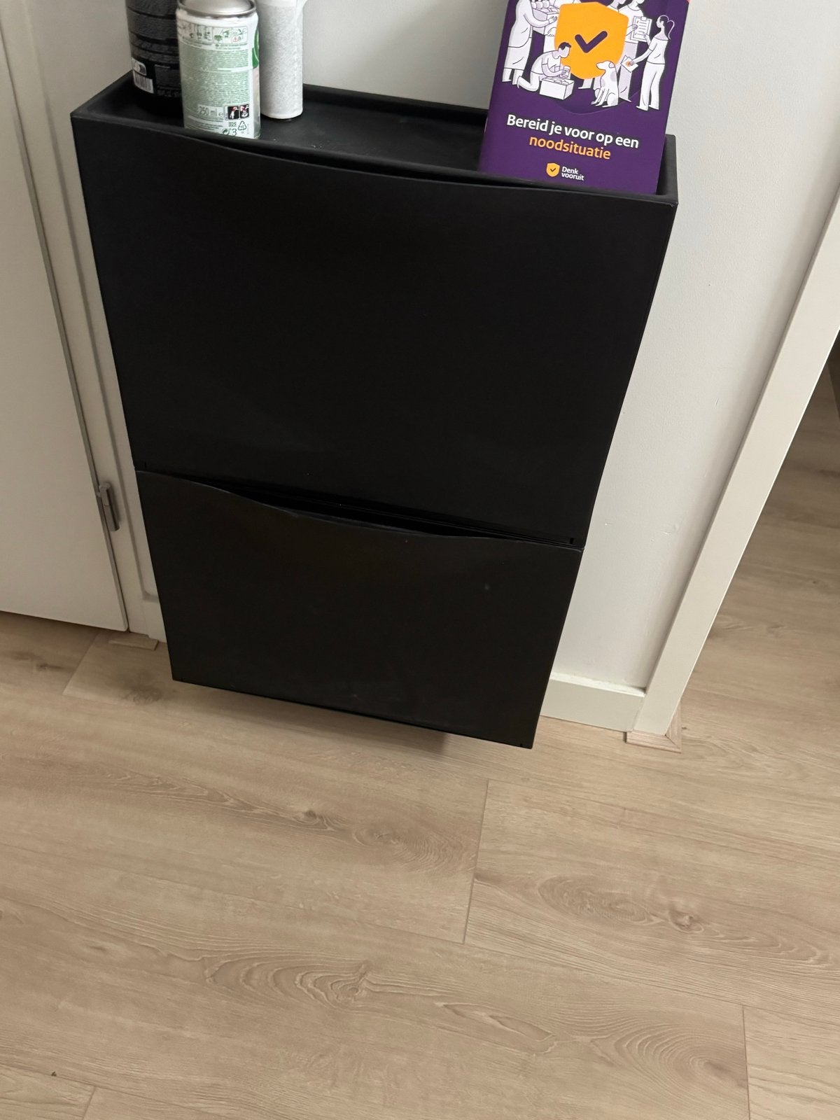 IKEA TRONES Schoenenkast/Opberger Zwart (2 stuks), Ophalen, Gebruikt
