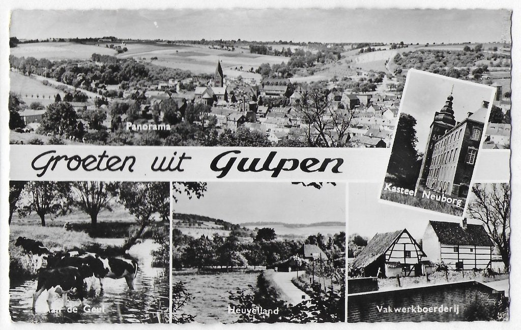 Gulpen Oude gelopen Ansichtkaart ( B3564 ), Ophalen of Verzenden, 1940 tot 1960, Gelopen, Limburg