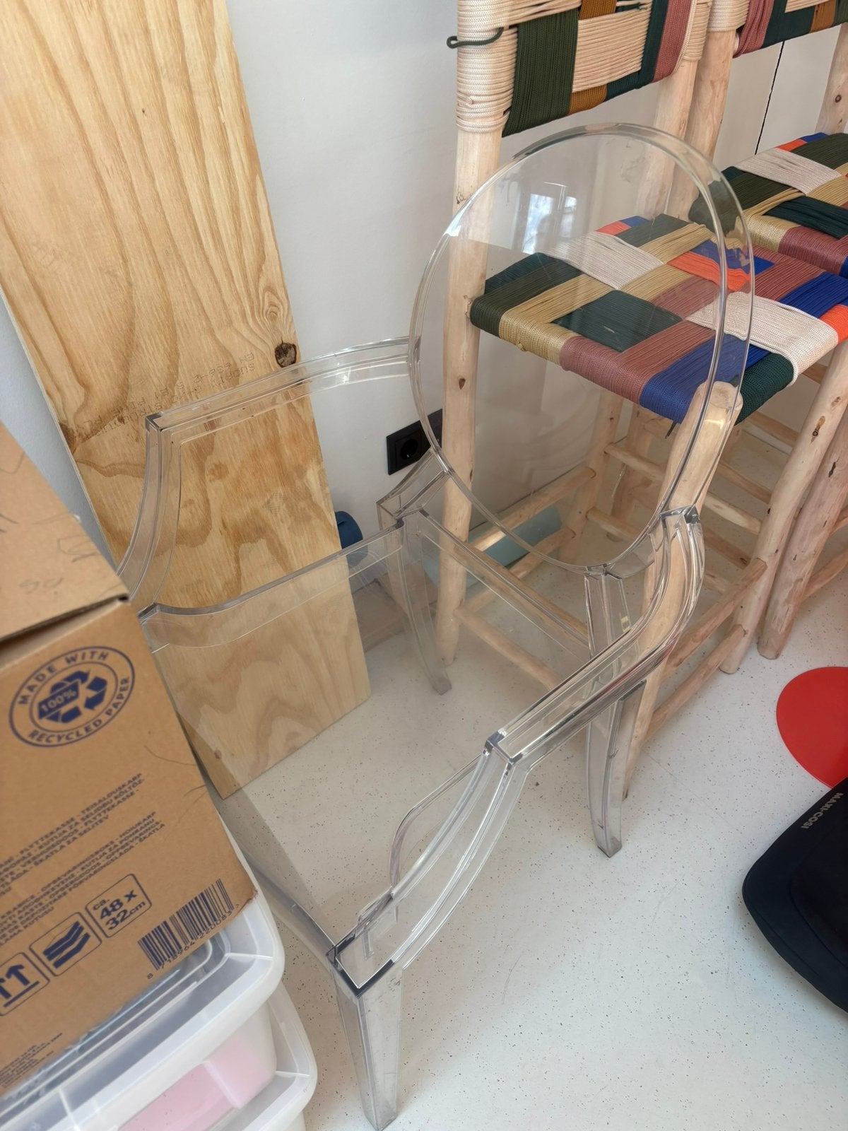 Philip stark stoelen, Huis en Inrichting, Stoelen, Ophalen, Gebruikt, Kunststof, Twee