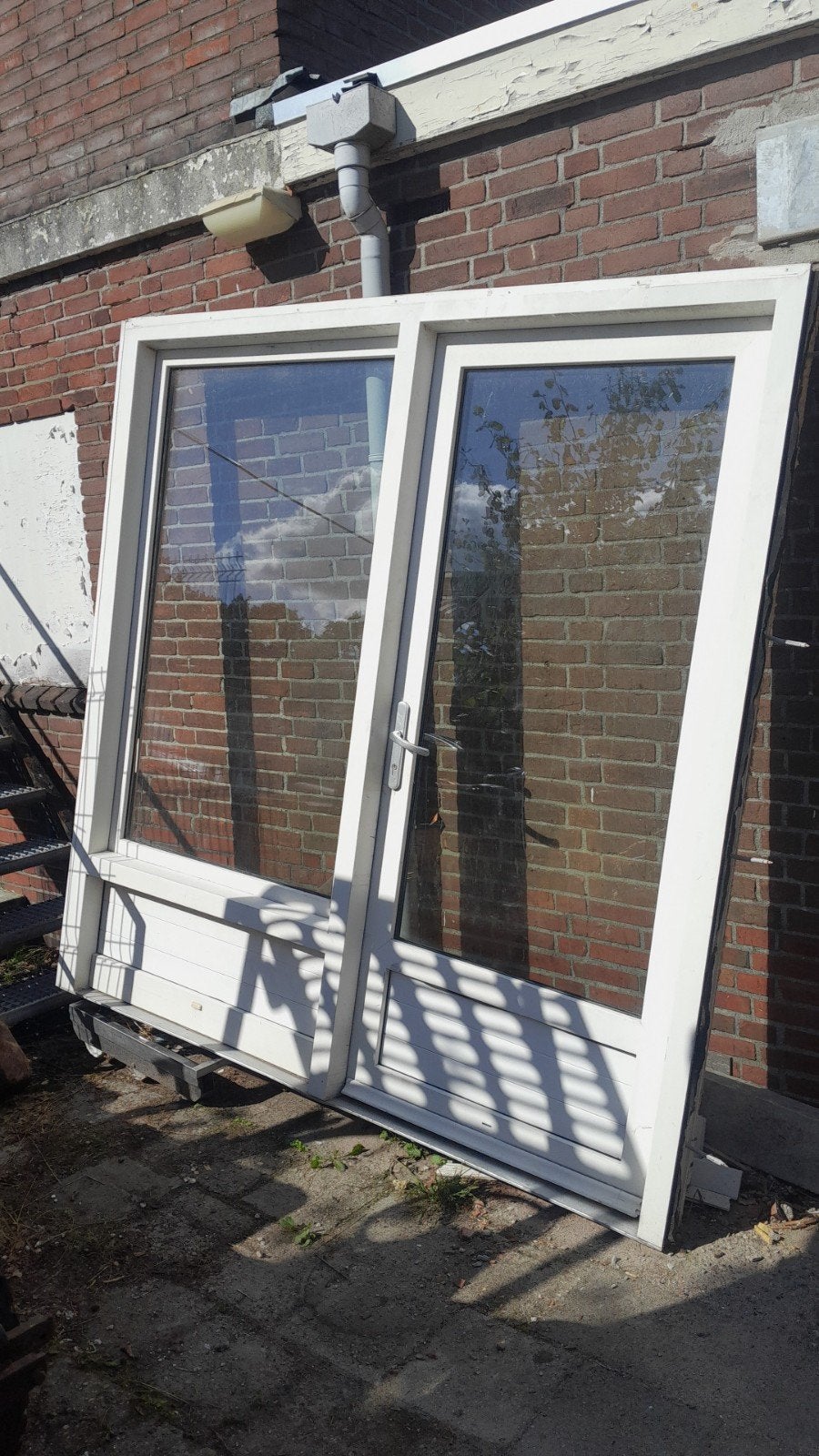 kozijn met deur en uitzet raam, Doe-het-zelf en Verbouw, Ophalen of Verzenden, Gebruikt
