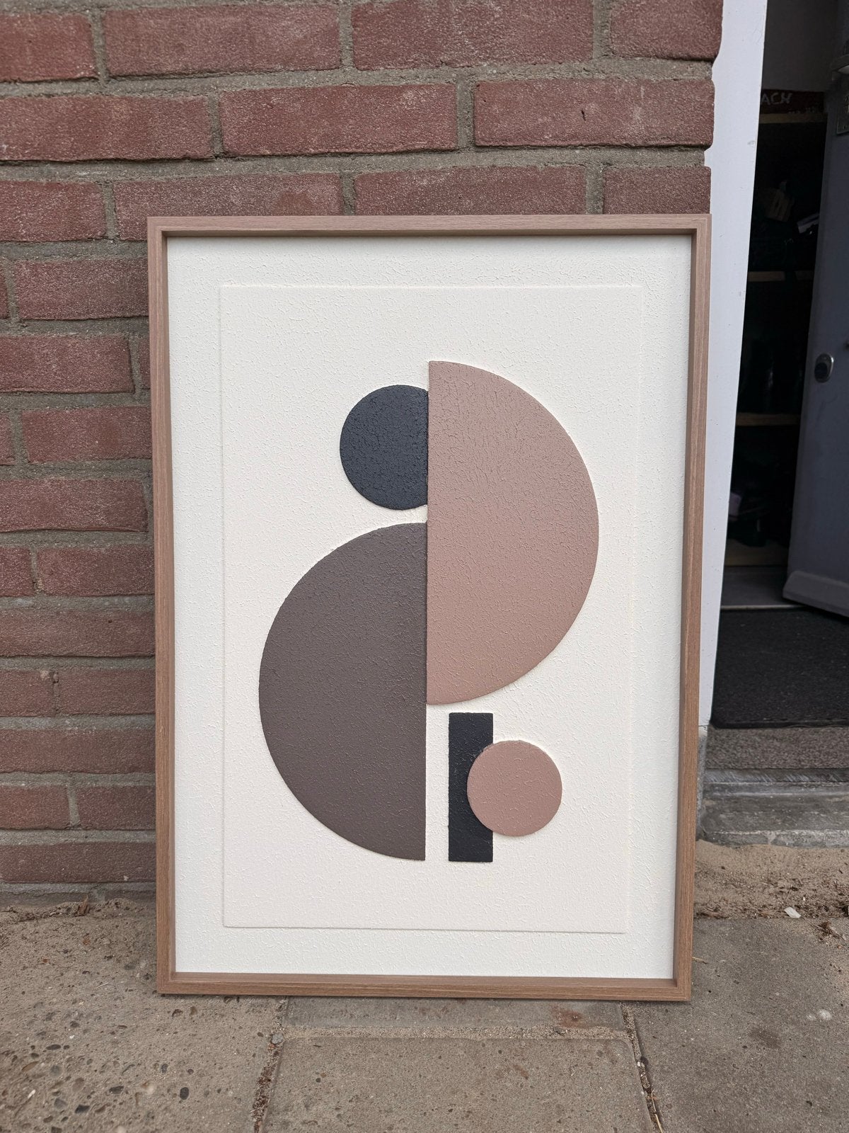 Modern 3D Kunstwerk in Lijst - Abstract Design, Ophalen