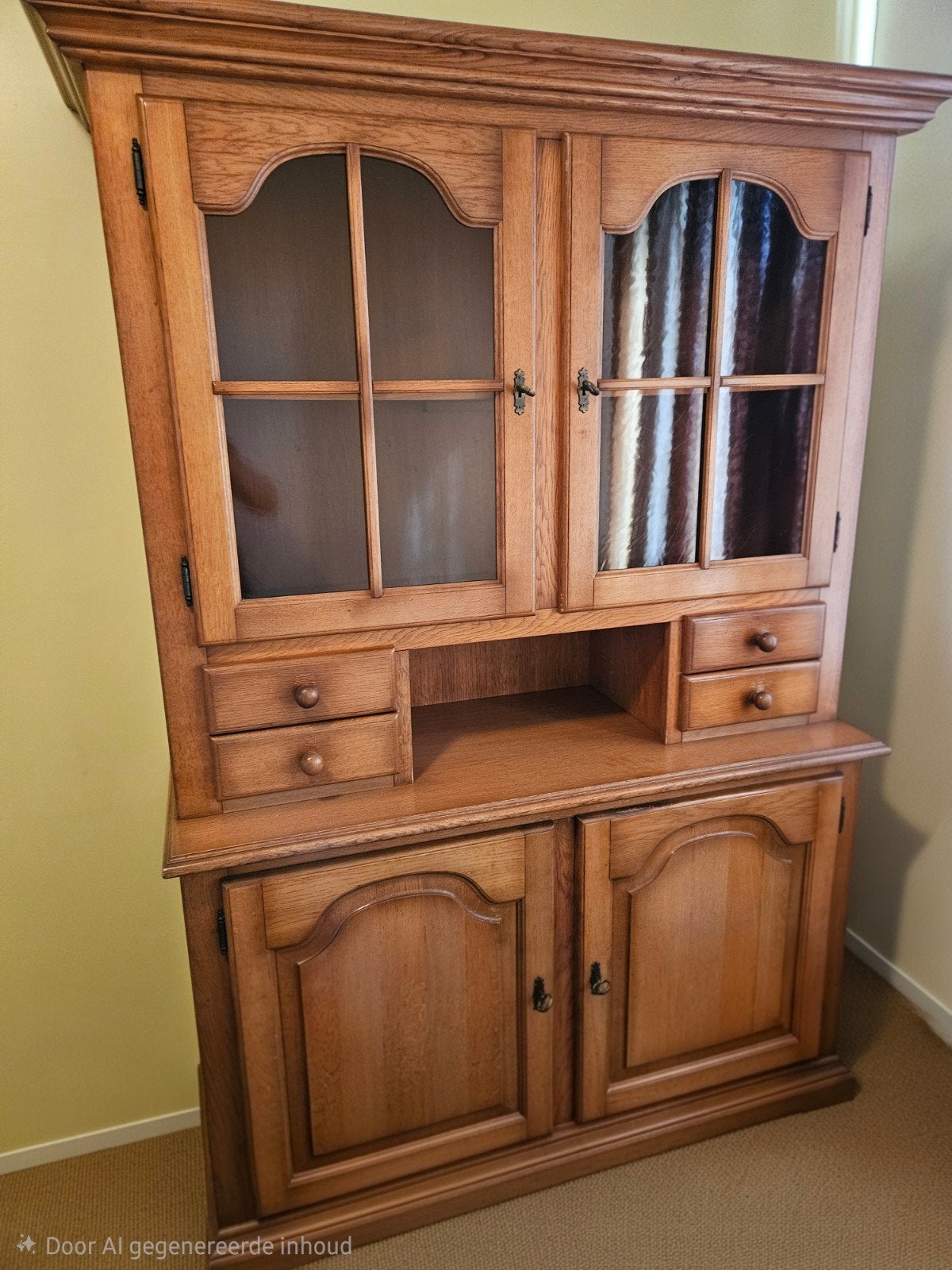 2 deurs blankpatine eiken buffetkast, Huis en Inrichting, Kasten | Buffetkasten, Ophalen, 25 tot 50 cm, 200 cm of meer