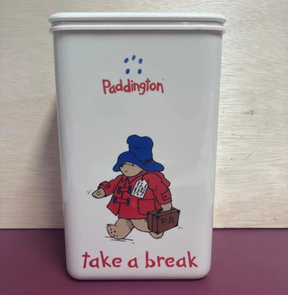 Douwe Egberts voorraadbus met Paddington opdruk, Huis en Inrichting, Keuken | Keukenbenodigdheden, Gebruikt, Voorraadpot, Overige merken