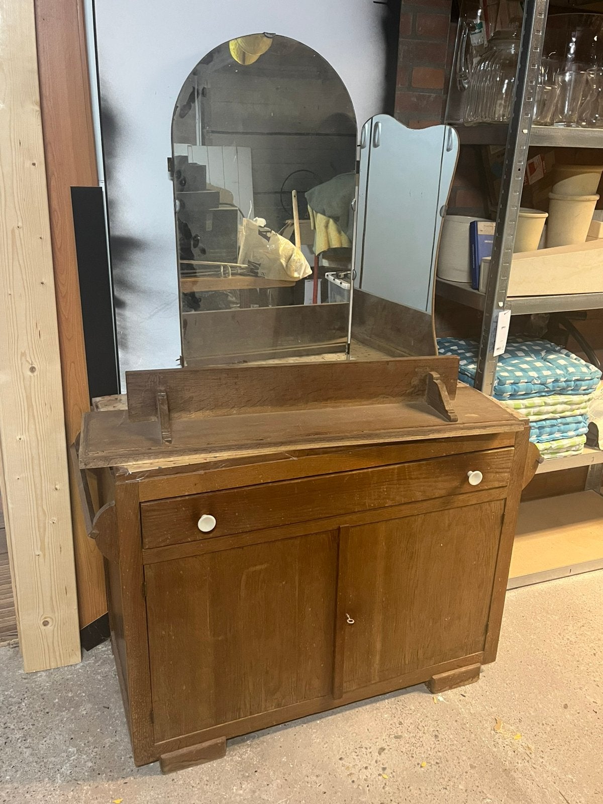 Oude kaptafel, Huis en Inrichting, Ophalen, Overige materialen, Gebruikt, 100 tot 150 cm