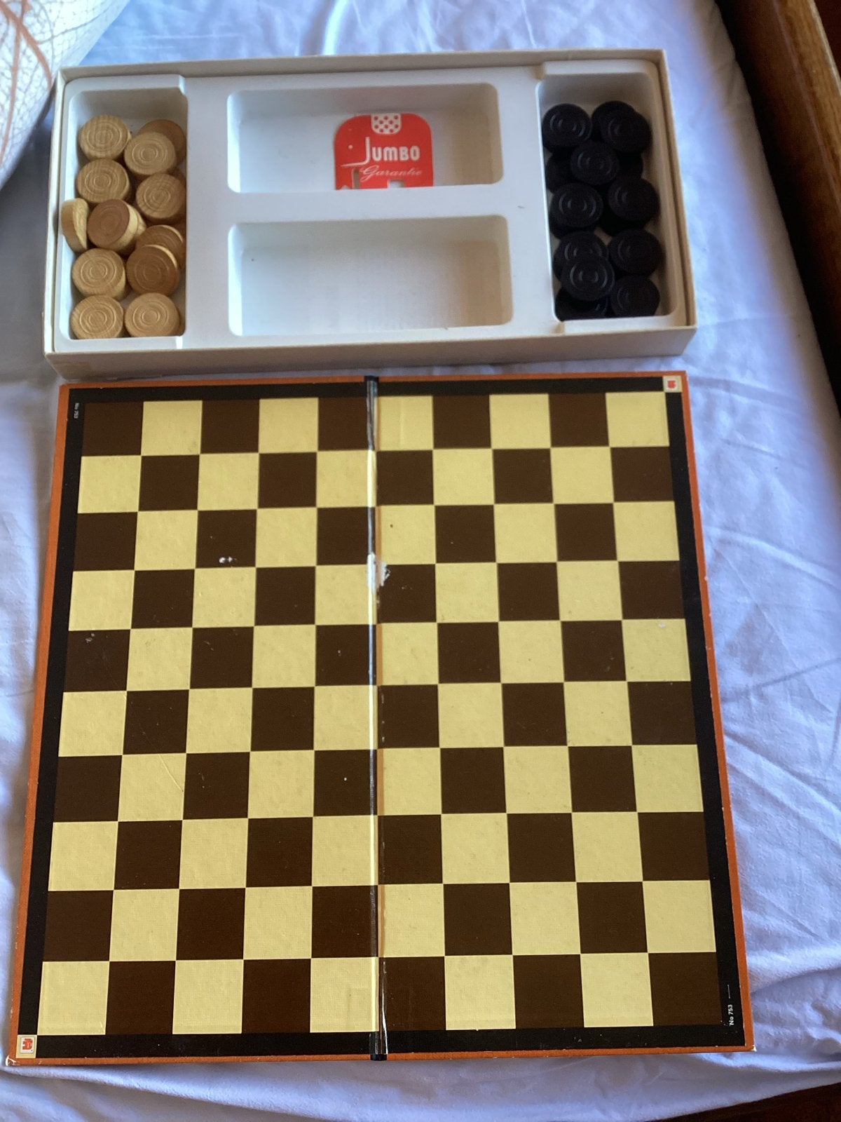 Jumbo Damspel - Klassiek Bordspel, Een of twee spelers, Ophalen of Verzenden, Gebruikt