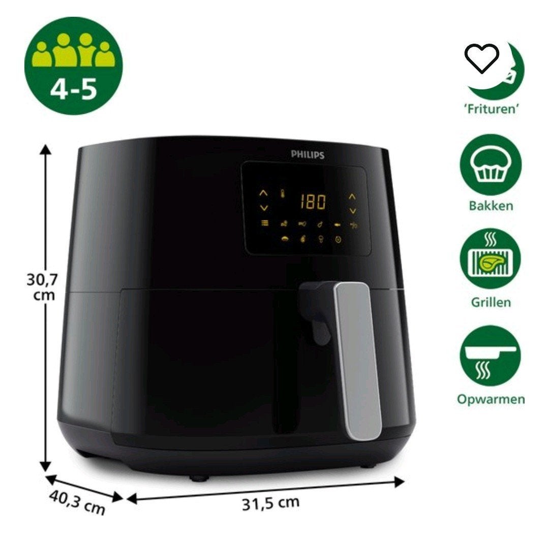 Philips Airfryer Essential XL HD9270/70 - 6,2L, Ophalen, Zo goed als nieuw, Airfryer XL, 1500 gram of meer