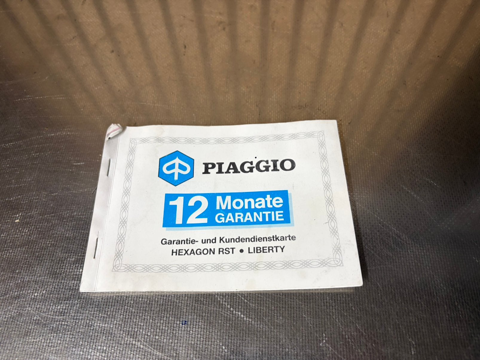 piaggio garantie boekje, Ophalen