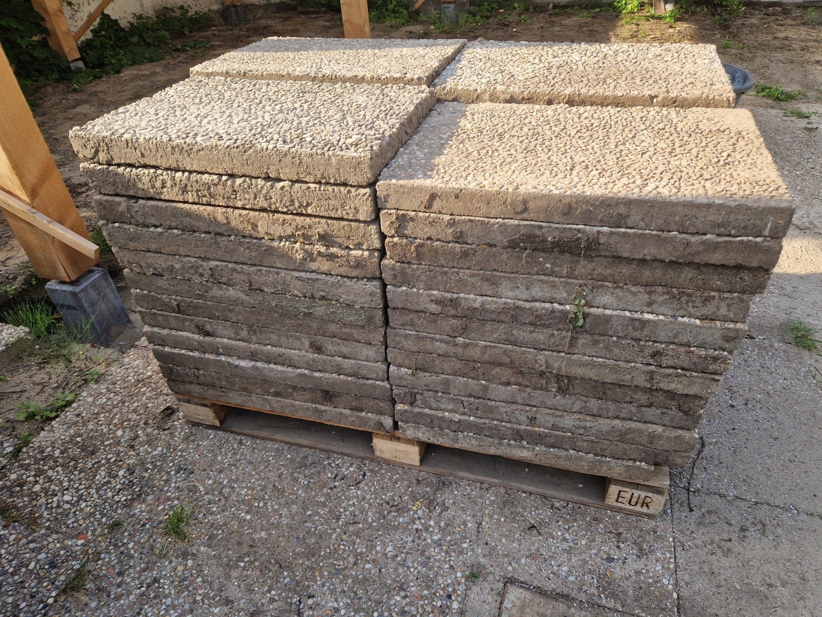 Grindtegels 60x40 cm - 2 pallets (ca. 90 stuks), Tuin en Terras, Tegels en Klinkers, Ophalen, Gebruikt, 10 m² of meer, Grind