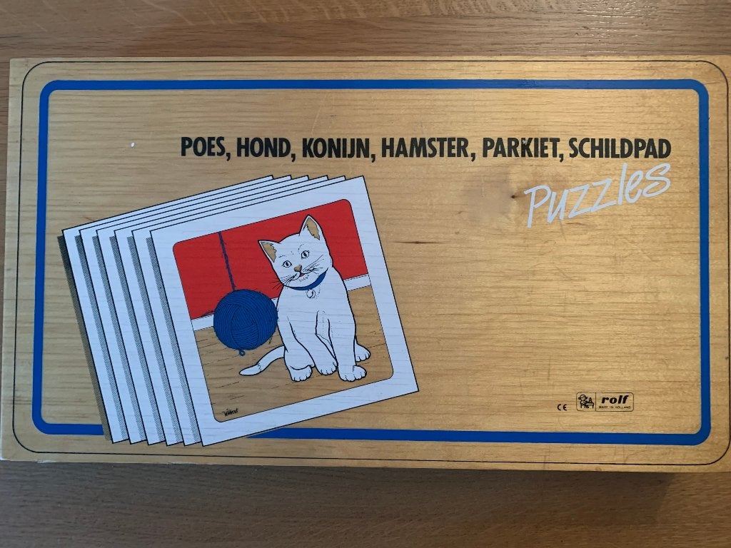 houten puzzel - merk: Rolf - thema dieren, Kinderen en Baby's, Ophalen, Gebruikt, Van hout, Minder dan 10 stukjes