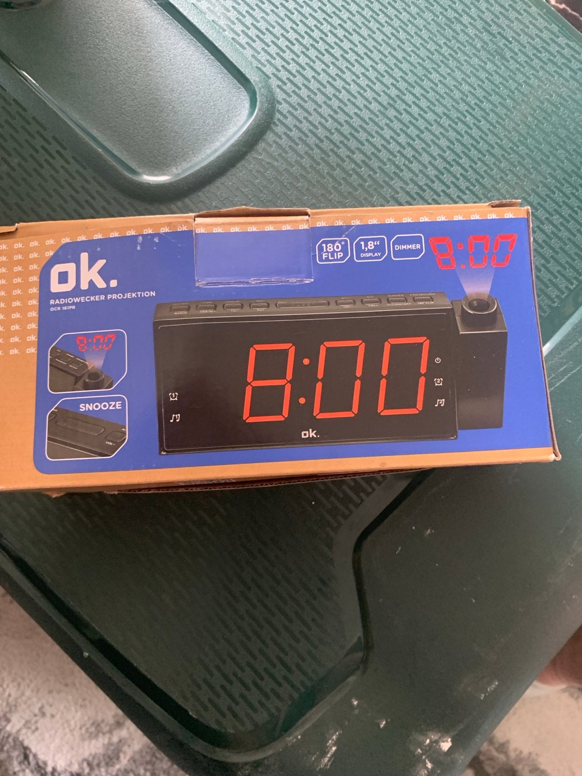 OK. Radiowekker met projectie en dimmer, Witgoed en Apparatuur, Wekkers, Ophalen of Verzenden, Nieuw, Digitaal