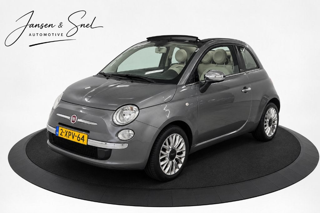 Fiat 500c | Cabrio | Wit interieur | 74215 km | Metallic lak, Stof, 31 €/maand, Handgeschakeld, 26 km/l