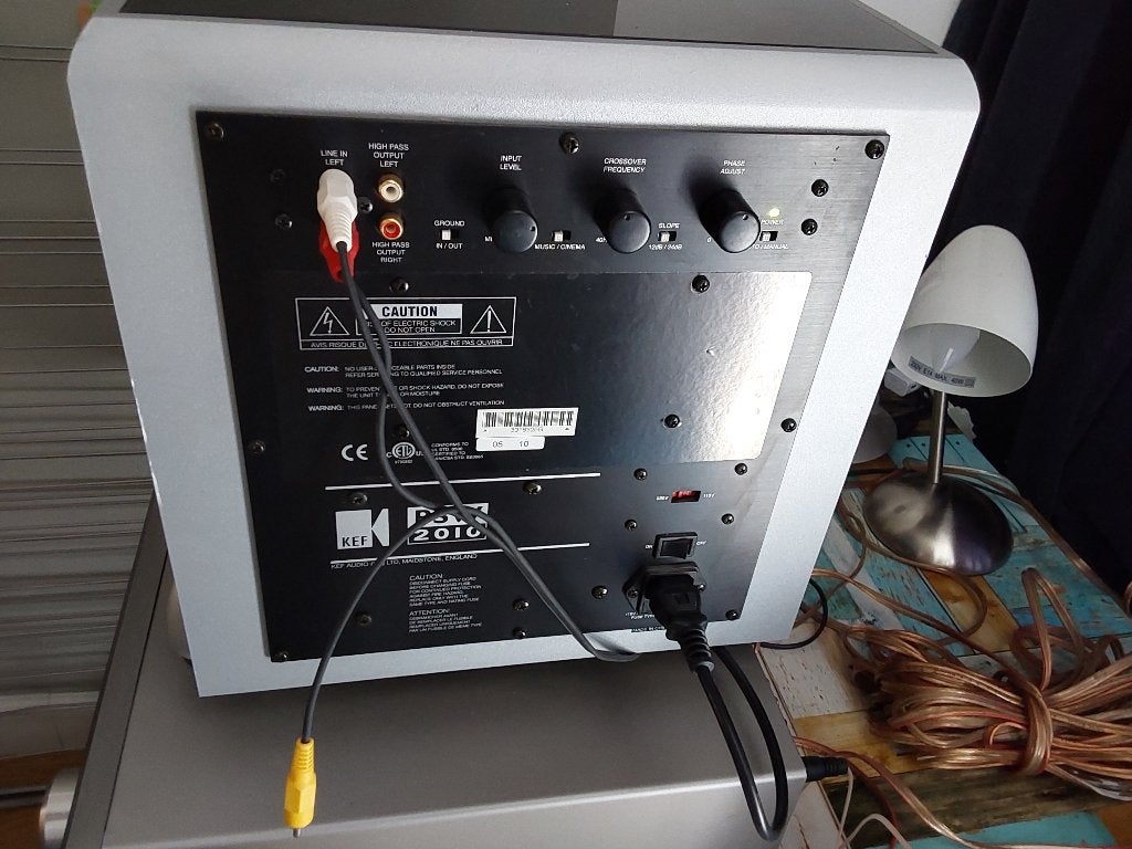 kef psw-2010 subwoofer, Basreflex, Subwoofer, Zo goed als nieuw, KEF