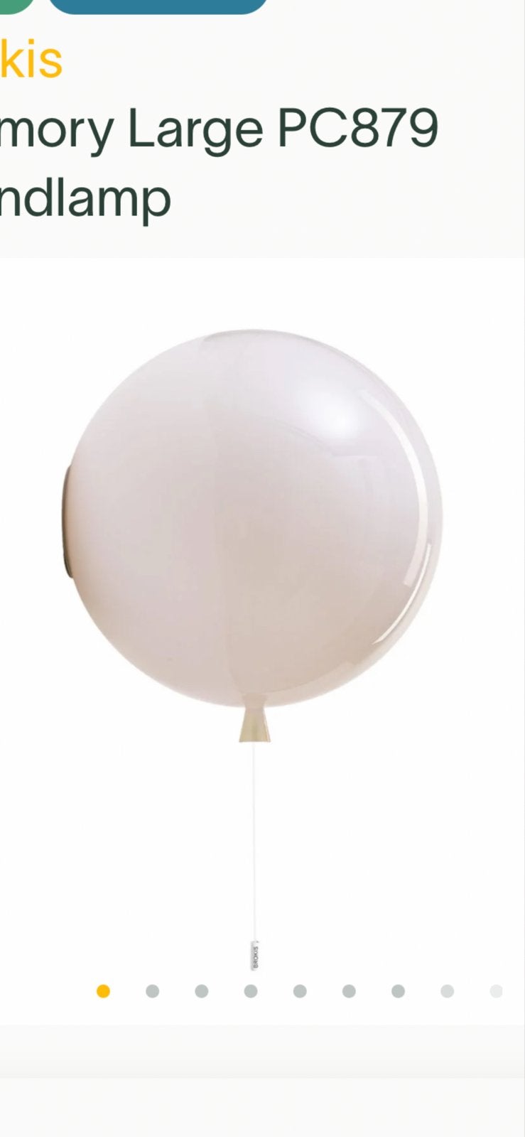 Brokis Memory Large Wandlamp - Licht Roze Ballon Design, Ophalen, Roze, Overige merken, Wandlamp