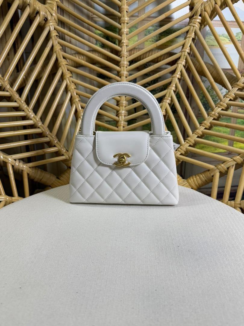 Chanel kelly bag white, Ophalen of Verzenden, Zo goed als nieuw, Wit
