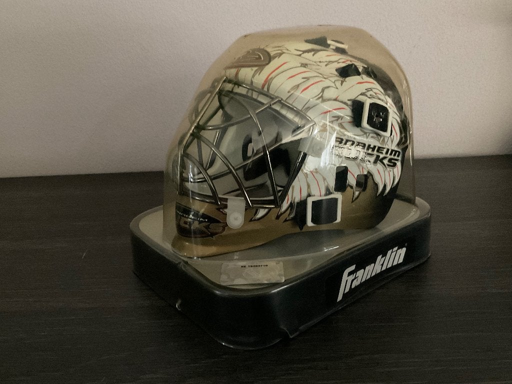 Franklin Sports NHL Replica Mini Goalie Mask Anaheim Ducks, Ophalen, Zo goed als nieuw, Bescherming