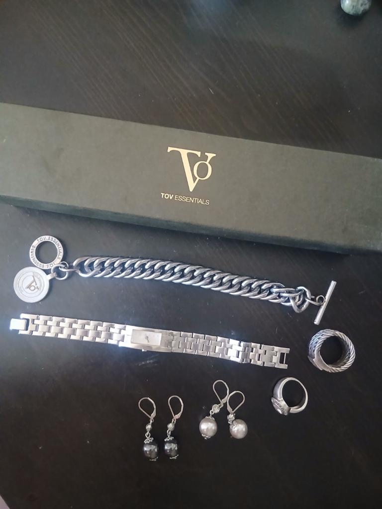 Diverse sieraden: TOV armband, Esprit horloge, Buddha ring, Sieraden, Tassen en Uiterlijk, Ophalen of Verzenden, Gebruikt, Zilver