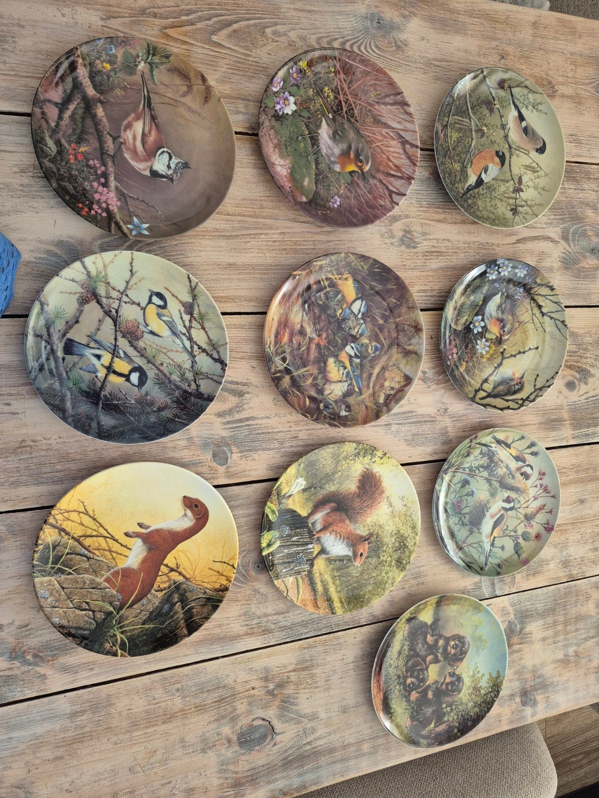 Verzameling van 11 decoratieve wandborden met dieren, Ophalen