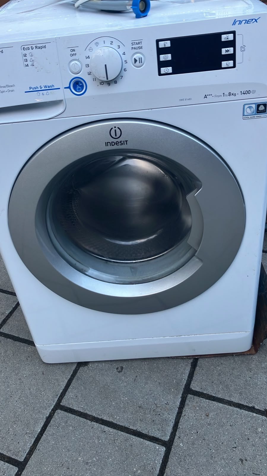 Te koop goed werkende wasmacine en droger, Gebruikt, Ophalen of Verzenden, Voorlader, 85 tot 90 cm