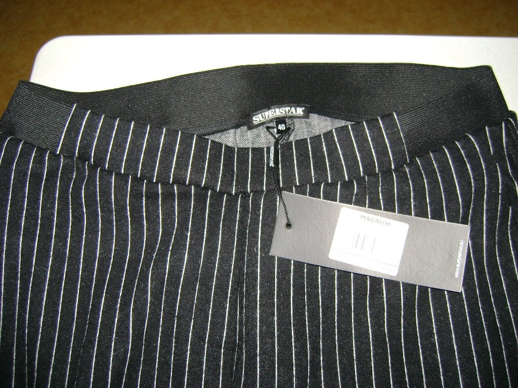 zwarte streep broek mt40 nieuw in verpakking superstar elsas, Maat 38/40 (M), Zwart, Nieuw, Ophalen of Verzenden