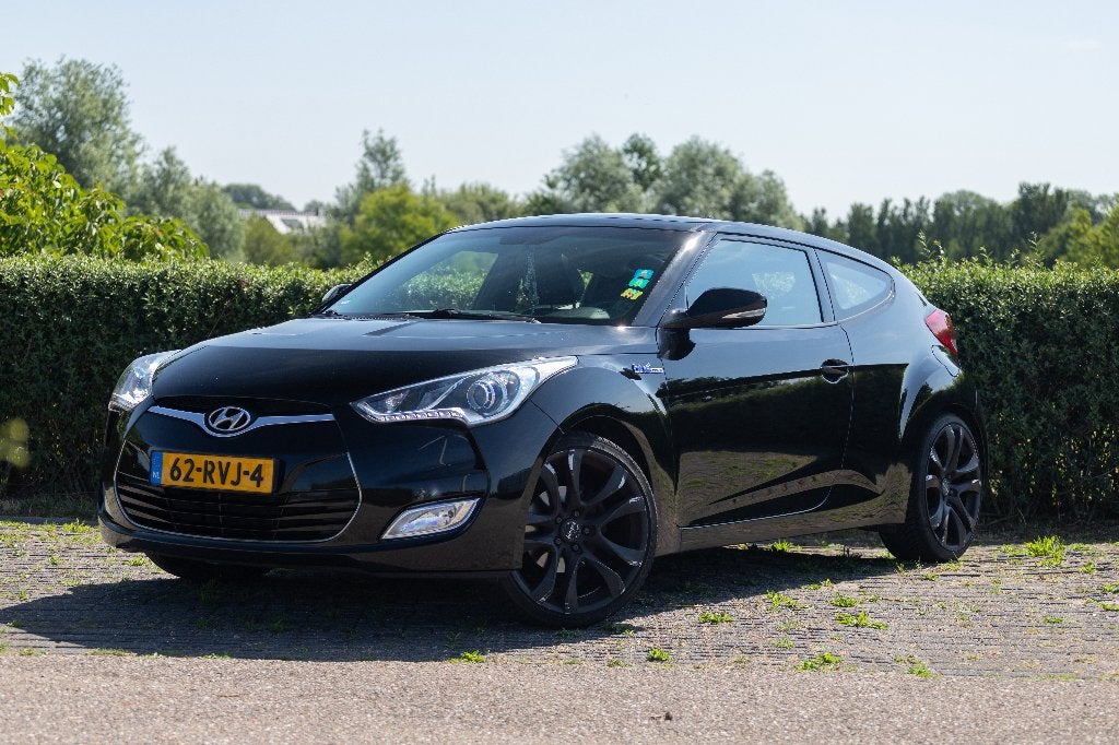 Hyundai Veloster 1.6 GDI 104KW 2011 Zwart, Auto's, Voorwielaandrijving, 1160 kg, 4 cilinders, 4 stoelen