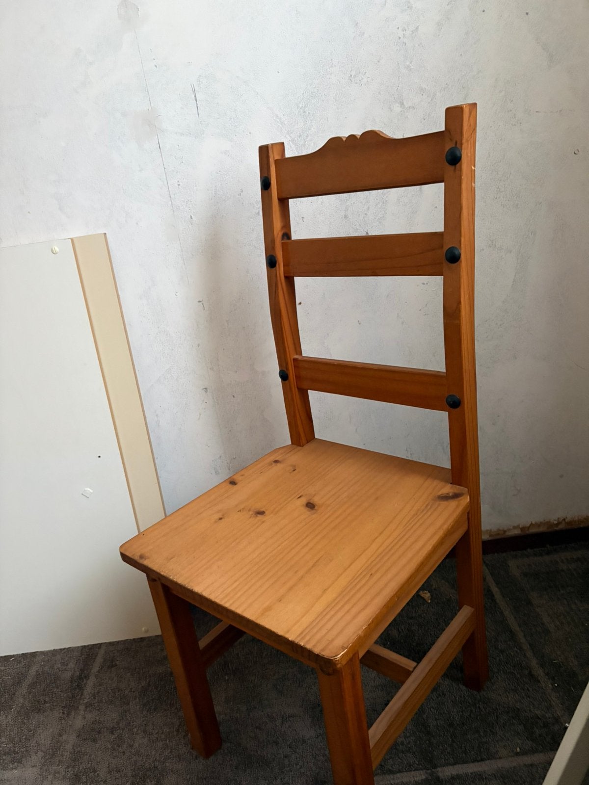 Grenen eetkamerstoelen 4stuks, Ophalen, Gebruikt, Rechthoekig, 50 tot 100 cm