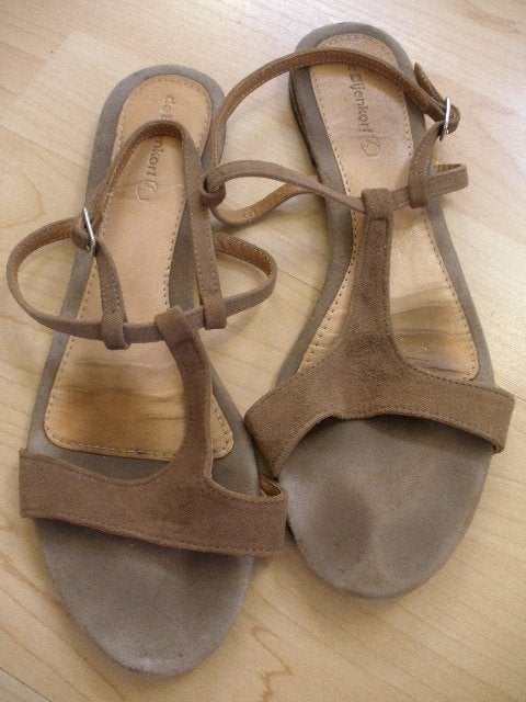 Bijenkorf sandalen bruin maat 40 - zgan -, Bruin, Bijenkorf, Zo goed als nieuw, Sandalen of Muiltjes