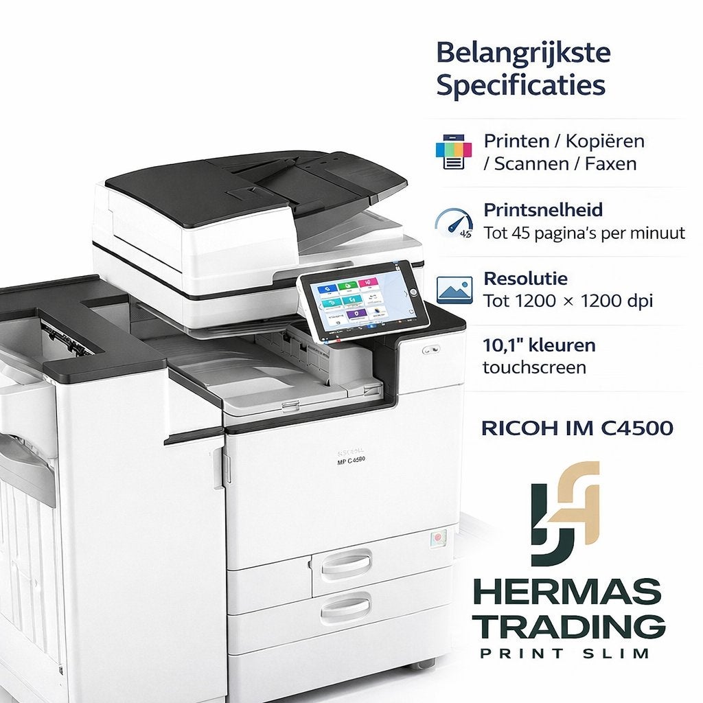 Ricoh IM C4500 /A4-SRA3+ Finisher (Nieten functie), Kleur printen, Verzenden, All-in-one, Refurbished
