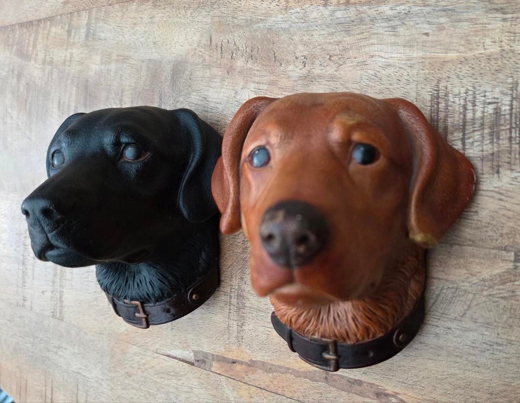 Decoratieve Hondenkoppen: Labrador en Bruine Hond, Ophalen of Verzenden, Zo goed als nieuw
