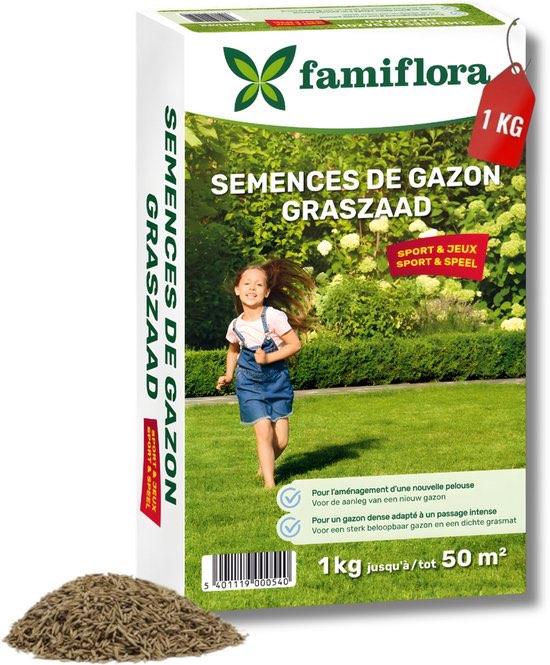 Graszaad 1kg tot 50m² Speel & Sport voor aanleg nieuw gazon, Verzenden, Nieuw, 20 m² of meer
