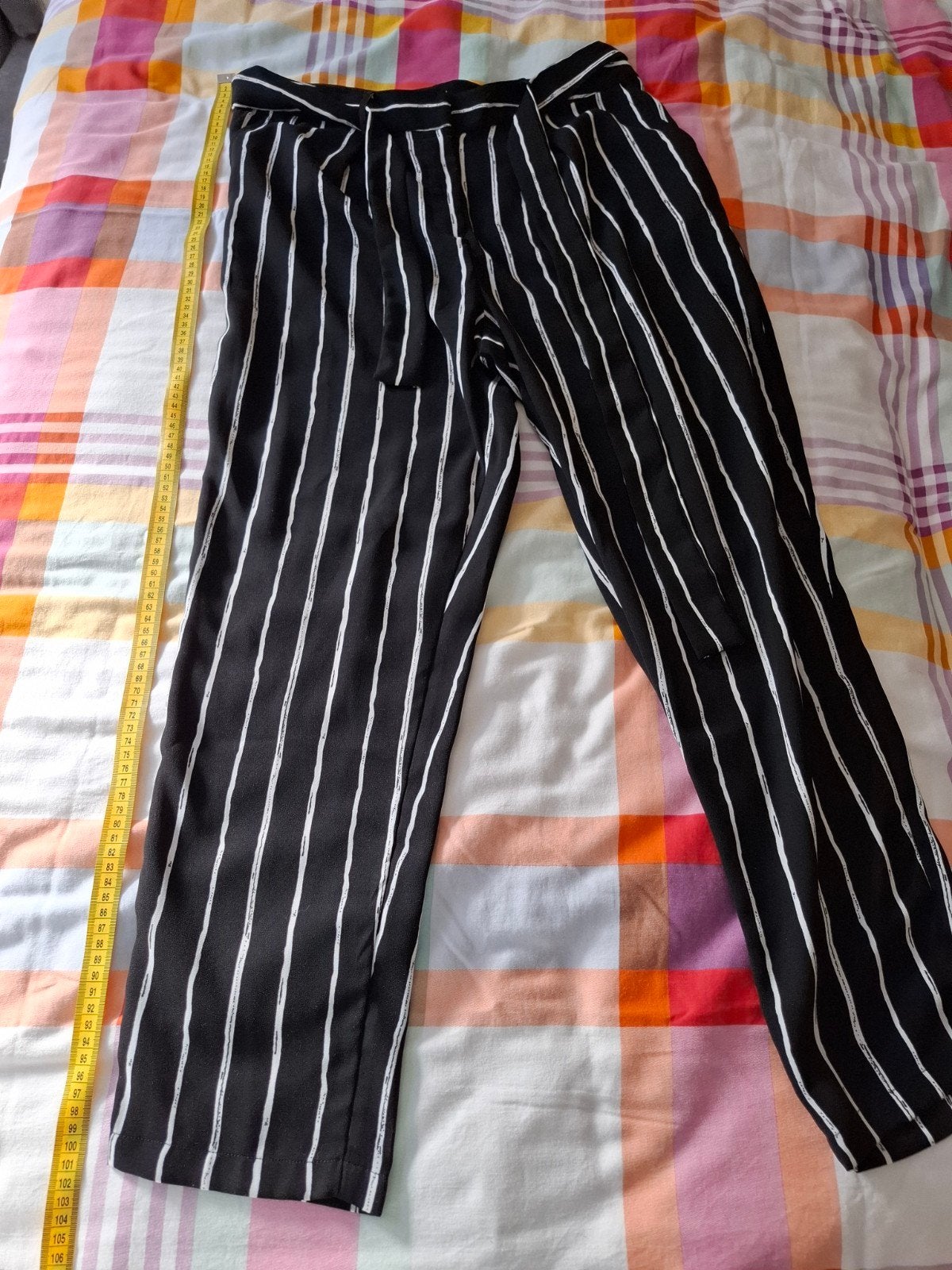zwart wit gestreepte broek, Verzenden, Zwart, Maat 42/44 (L), Nieuw