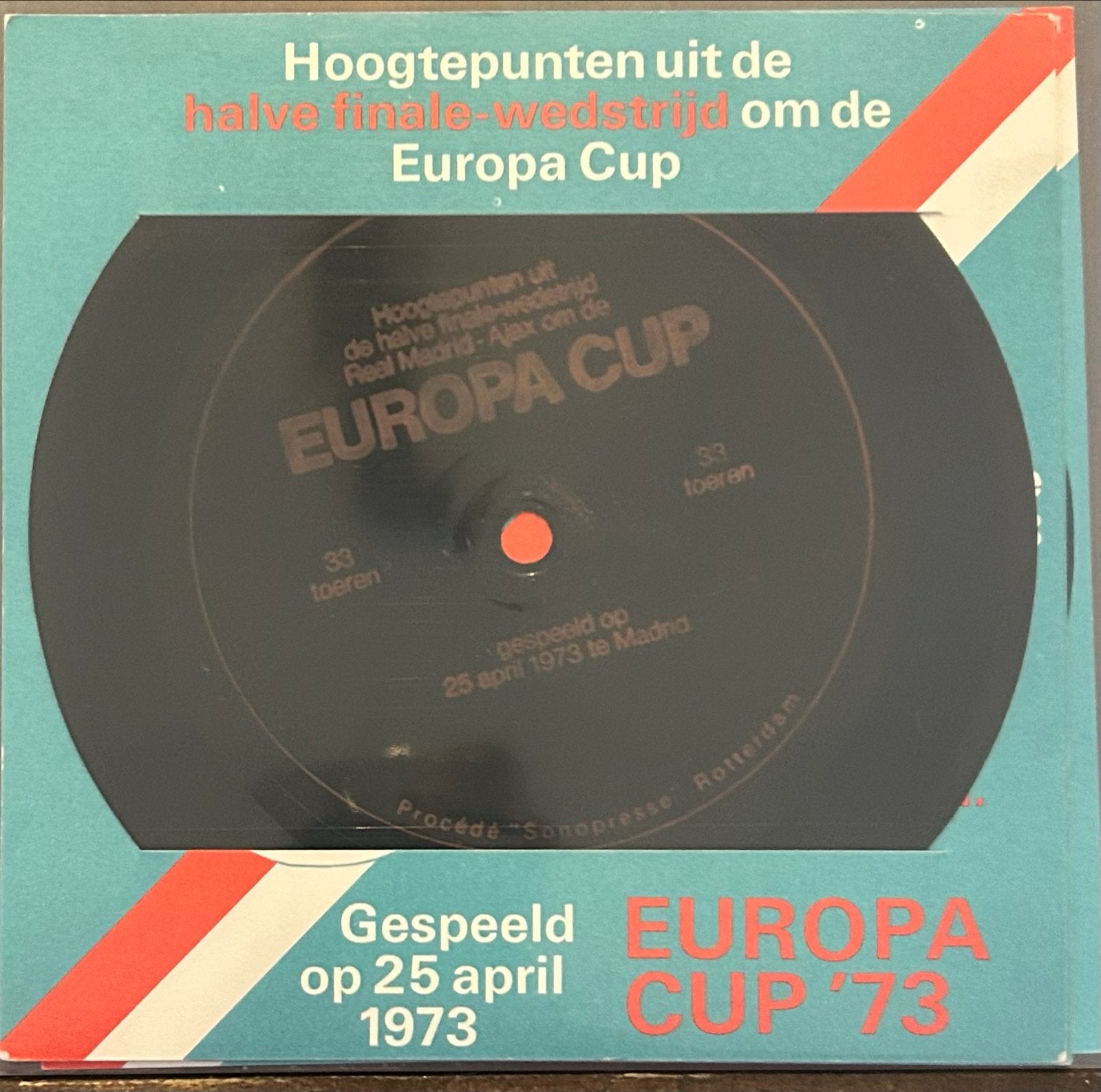 Hoogtepunten halve finale Europa Cup Real Madrid - Ajax, Gebruikt, Overige genres, 7 inch, EP