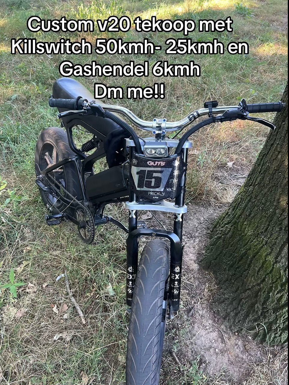 Custom ouxi v20 fatbike, Zo goed als nieuw, 59 cm of meer, 50 km per accu of meer, Ophalen