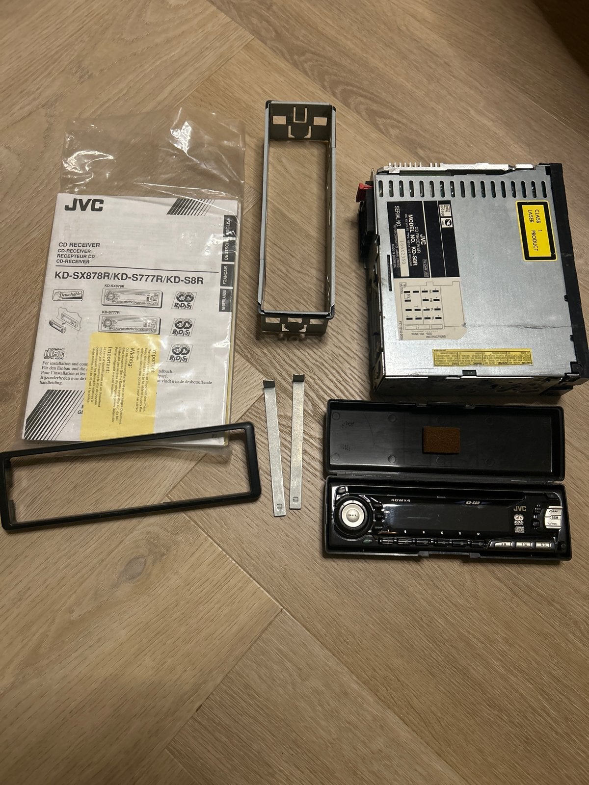 JVC KD-SX878R CD-ontvanger met handleiding, Ophalen of Verzenden, Zo goed als nieuw