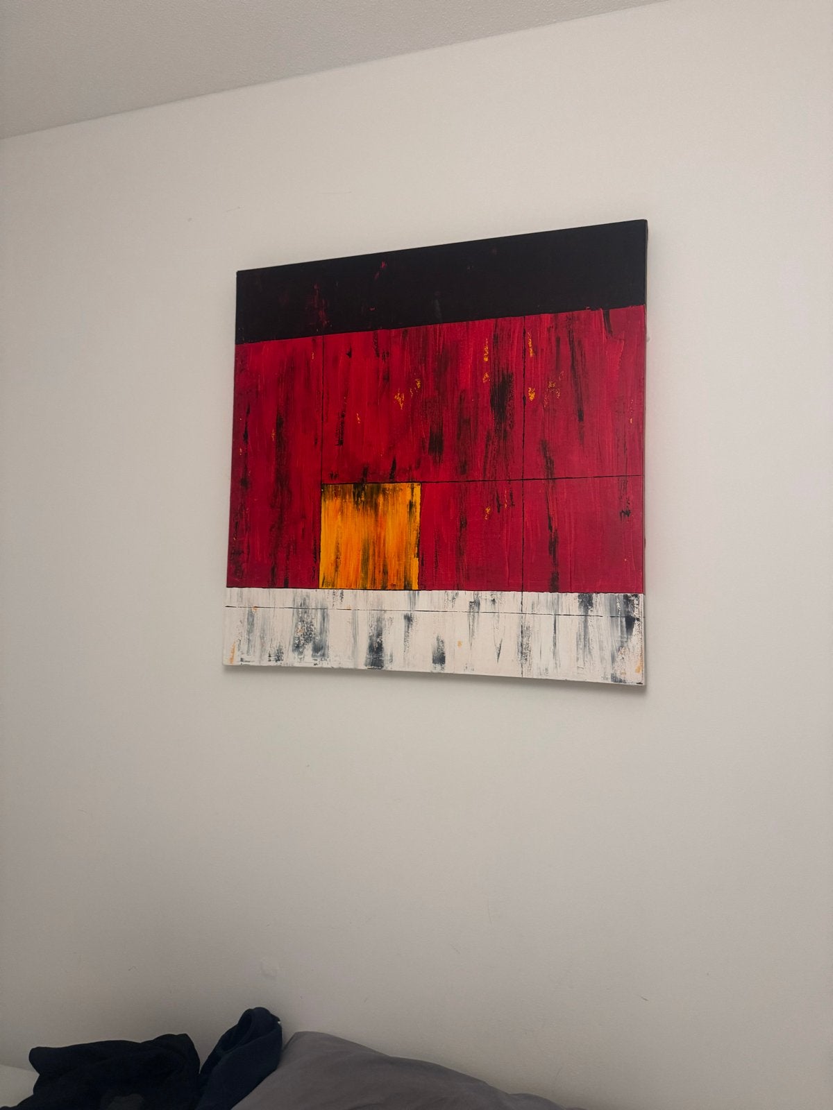 Set van 2 abstracte kunstwerken met textuur, Ophalen