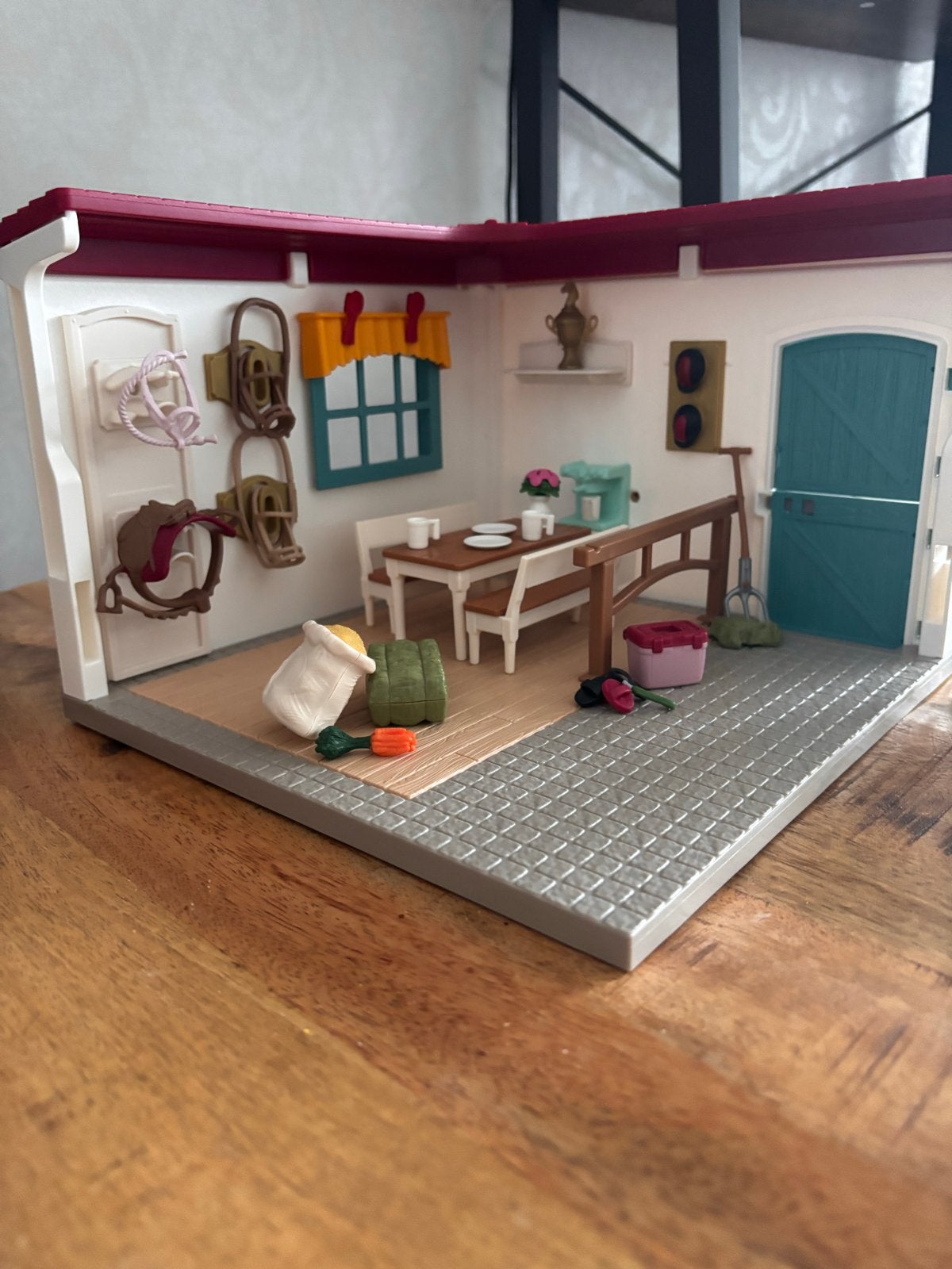 Schleich Paardenstal met Ruiter en Paard, Kinderen en Baby's, Speelgoed | Overig, Ophalen of Verzenden, Zo goed als nieuw, Jongen of Meisje