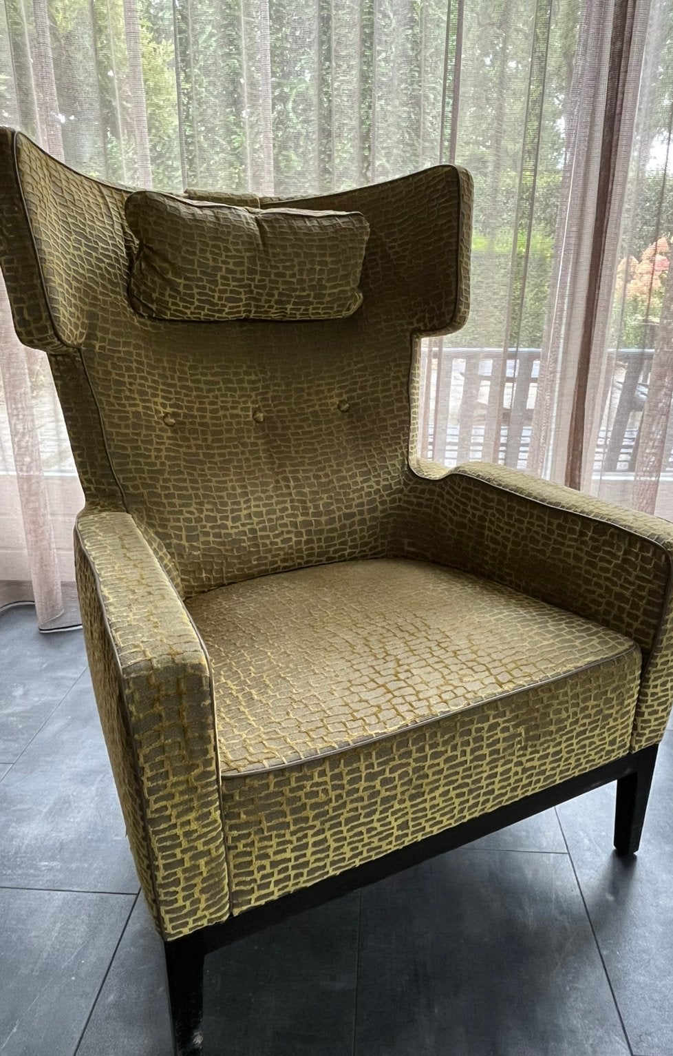 Luxe Design Oorfauteuil/Wingback stoel Zimmer + Rohde stof, Huis en Inrichting, Ophalen, 75 tot 100 cm, Stof, 50 tot 75 cm