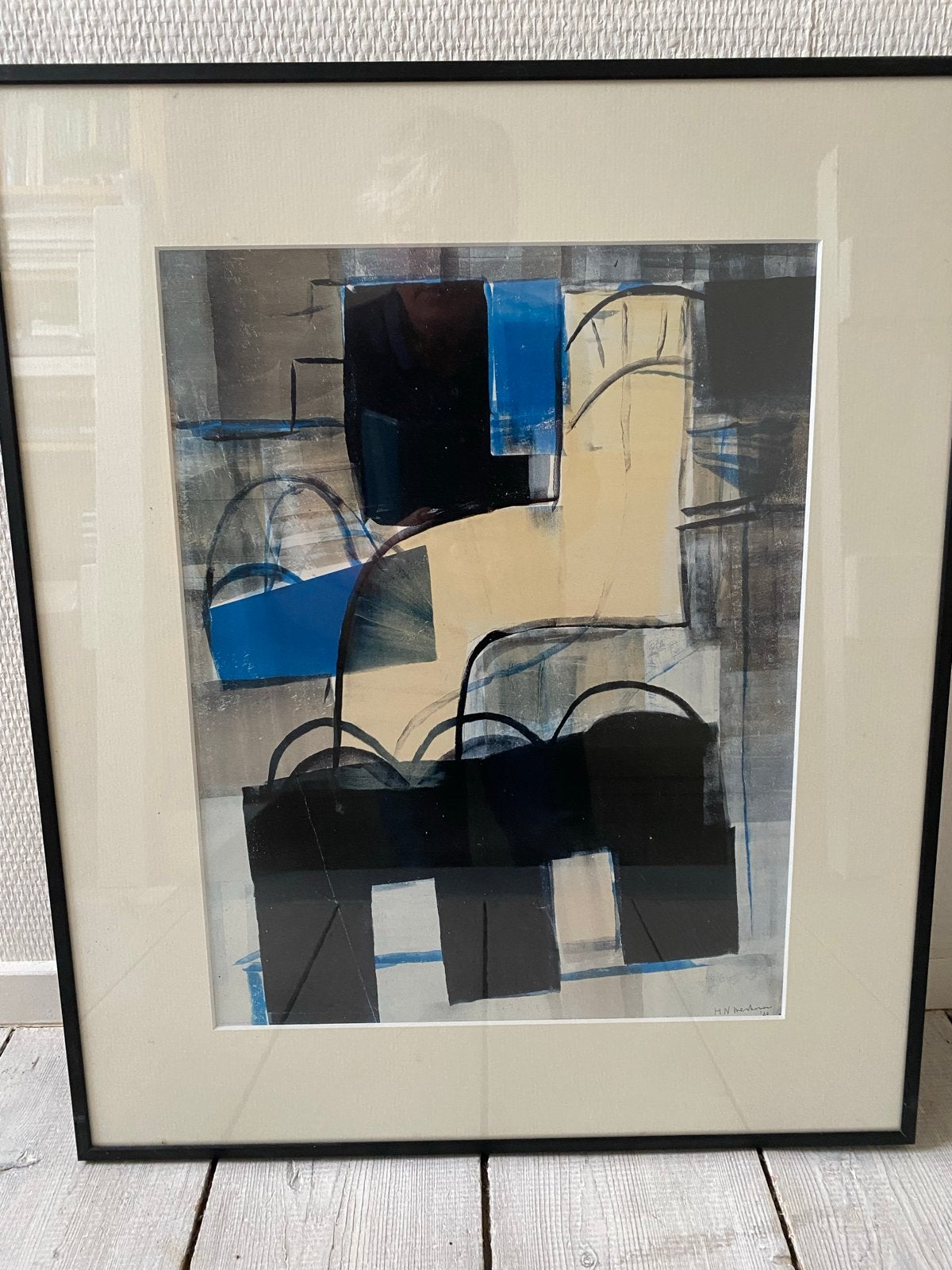 Hendrik Werkman reproducties: Parijse metro & Hoofdpostkanto, Achter glas, Expressionistisch, Ophalen of Verzenden, Print