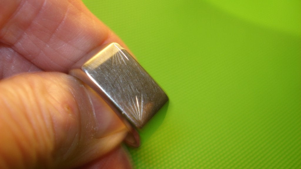 stalen ring, Sieraden, Tassen en Uiterlijk, Ringen, Gebruikt, IJzer of Staal, 19 tot 20, Ophalen of Verzenden