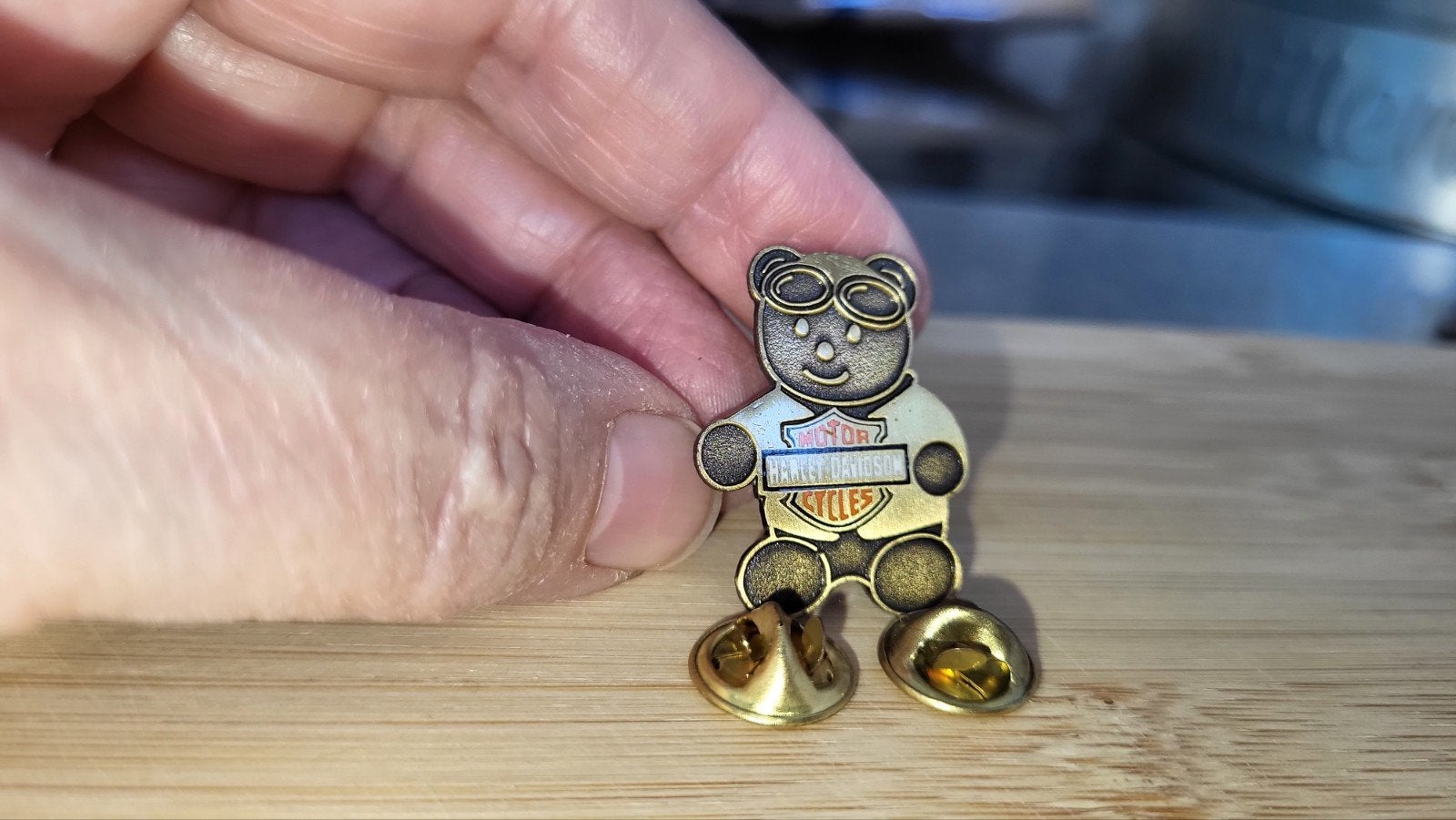 Harley-Davidson Teddybeer Speldje - Vintage Stijl, Verzenden, Nieuw, Merk, Speldje of Pin