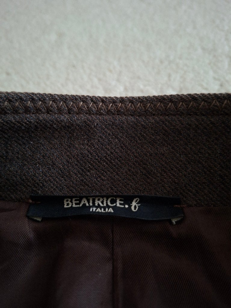 Aparte dames jas, italiaanse jas, merk BEATRICE, maat 38/40, Maat 38/40 (M), Bruin, Ophalen of Verzenden, Zo goed als nieuw