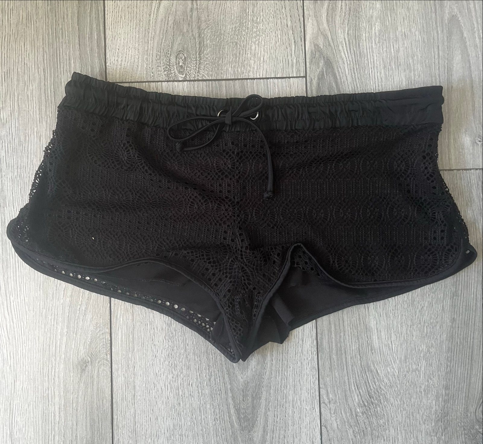 New Yorker Zwart Kanten Short Maat 40, Ophalen of Verzenden, Zo goed als nieuw, Zwart, Zwembroek of Short