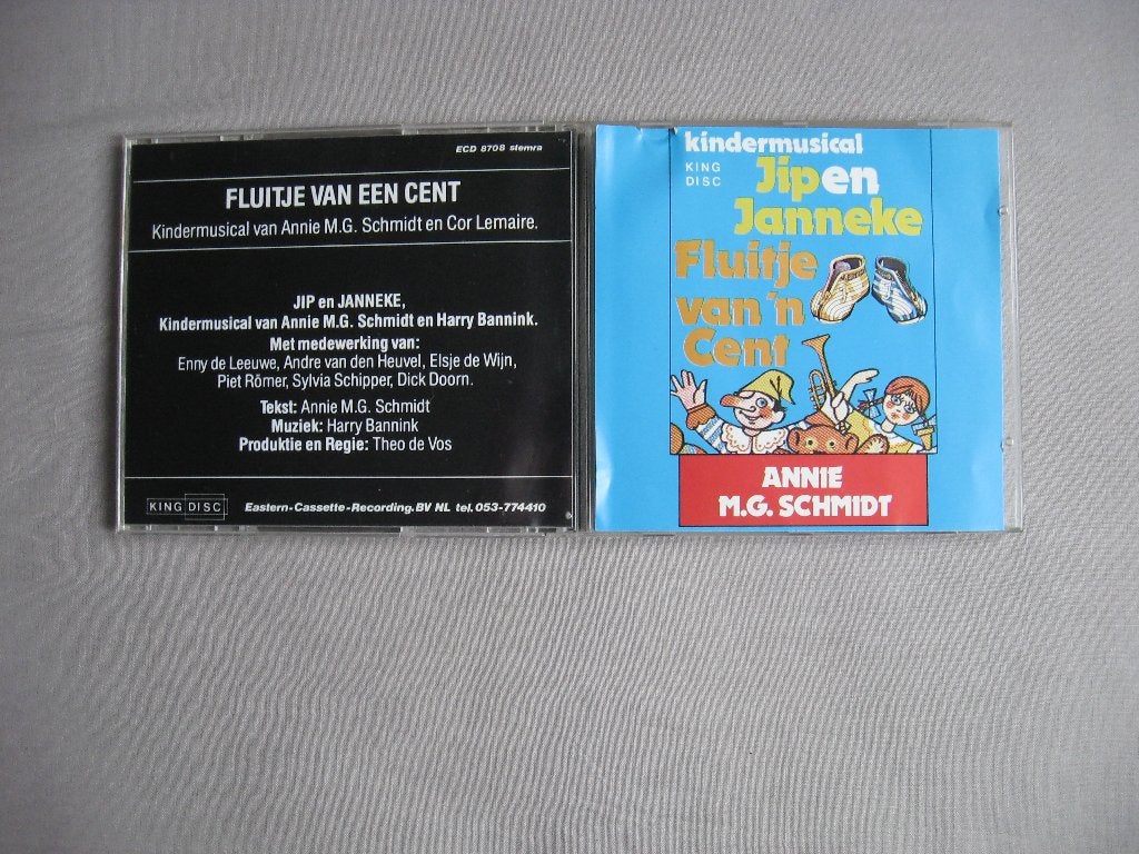 Annie MG (Lemaire-Bannink) 2 Kindermusicals Fluitje v.e cent, Ophalen of Verzenden, Annie M.G. Schmidt, Cd