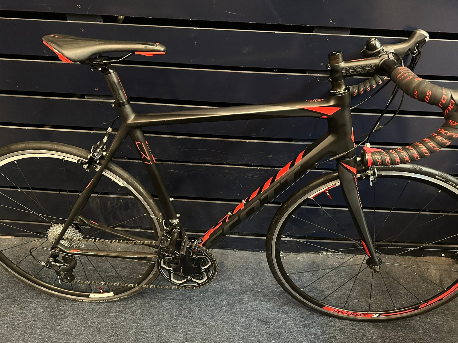 Net Scott Cr1 22 speed 56cm full carbon / trek / koga giant, Fietsen en Brommers, 28 inch, Carbon, Zo goed als nieuw, Meer dan 20 versnellingen