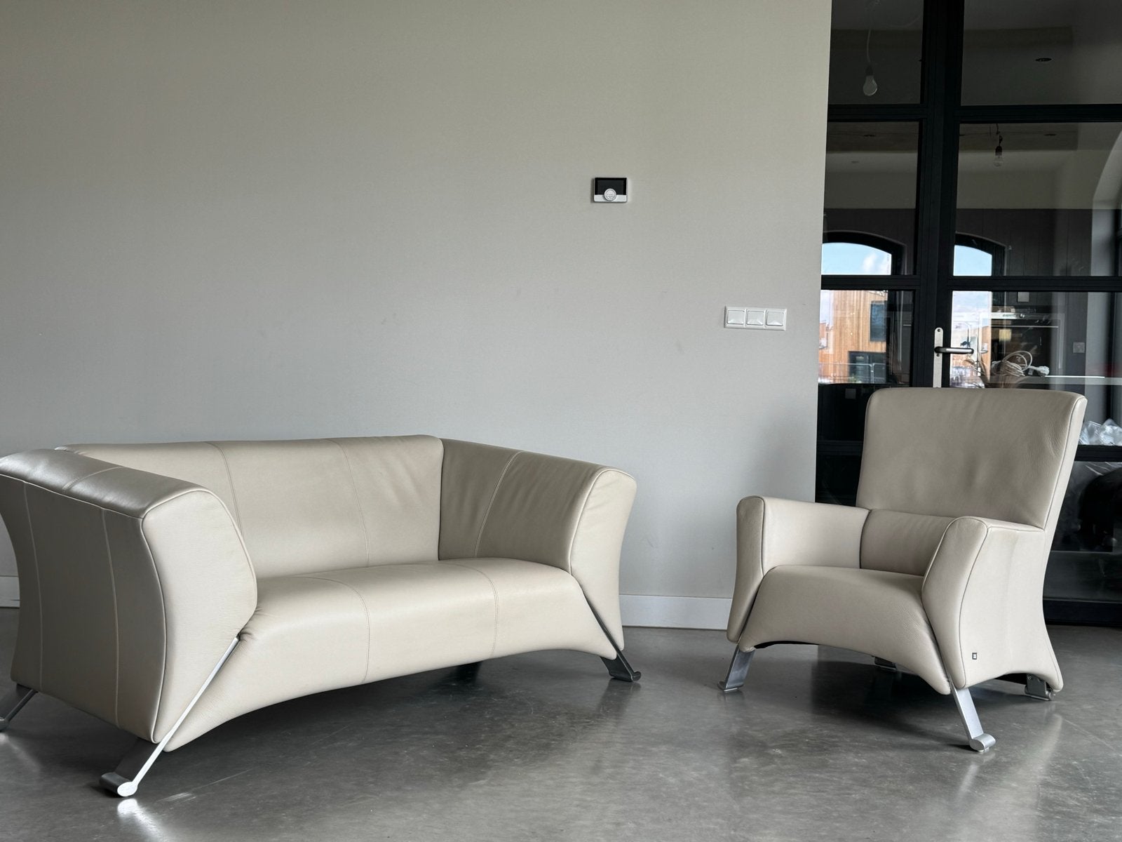 Rolf Benz 322 showroom model bank en fauteuil, X, Verzenden, 150 tot 200 cm, Tweepersoons