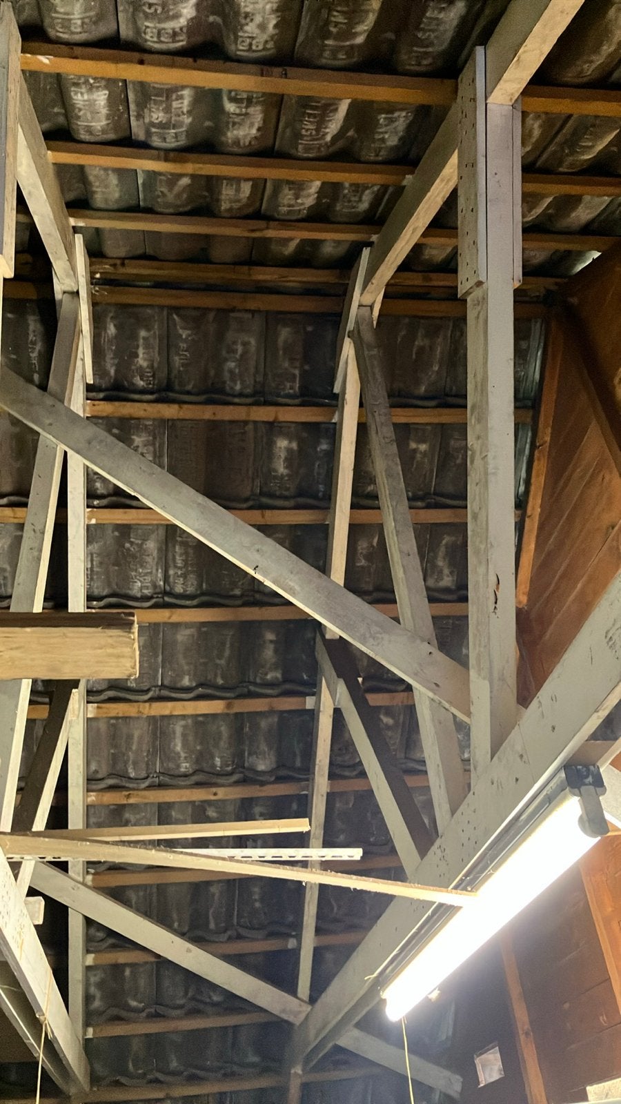 Grote demontable schuur (6x8m), Ophalen, Gebruikt, Hout, Overige typen