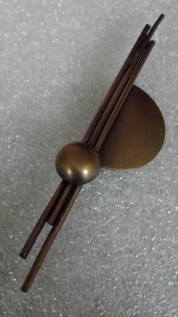 Broche GEOMETRIC 11x2,5 cm <> MODERNIST Jaren '80, Ophalen of Verzenden, Handgemaakt