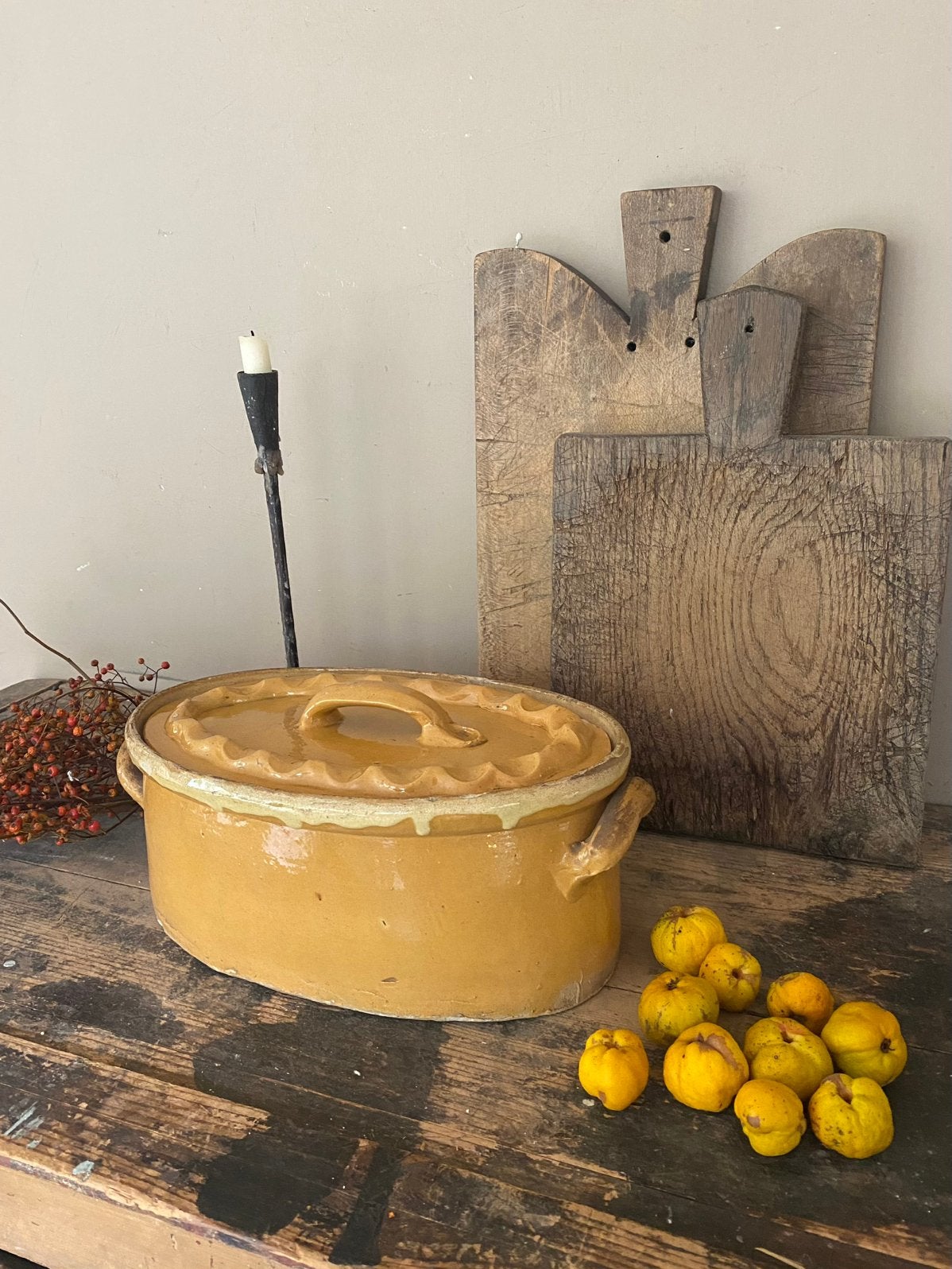 Antiek franse aardewerk terrine, Ophalen of Verzenden