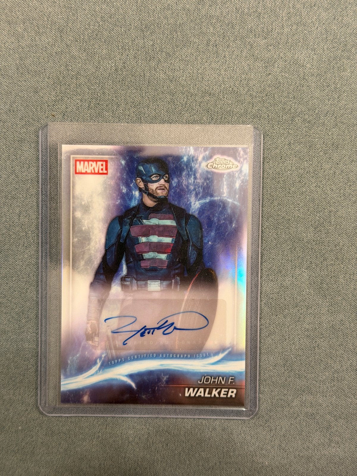 Marvel Studios Chrome Autograph Kaart John F. Walker, Ophalen of Verzenden, Zo goed als nieuw, Losse kaart