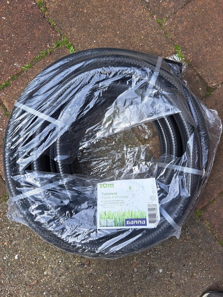 Tuinslang zwart 10 meter, 1 inch diameter, Tuin en Terras, Tuinslangen, Ophalen of Verzenden