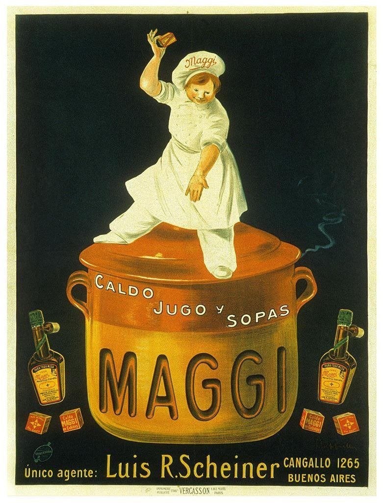 Leonetto Cappiello MAGGI Deco Reclame Poster Affiche, Verzenden, Nieuw, Reclamebord